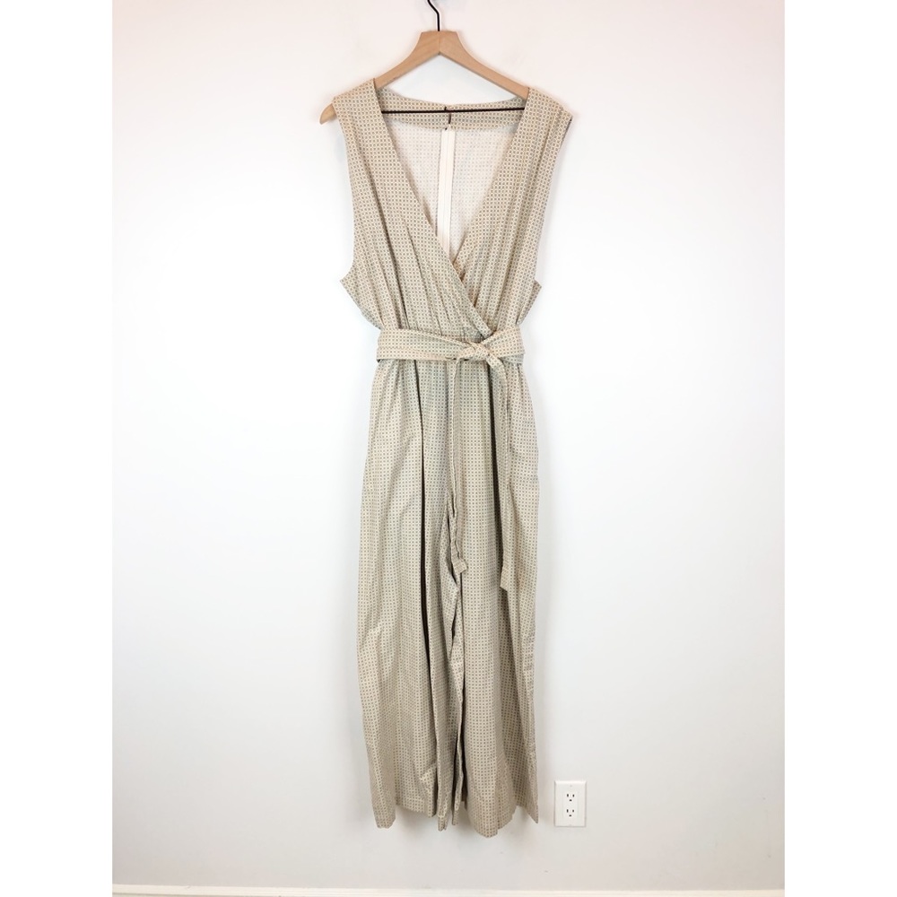 Vtg Handmade Wide Leg Surplice Jumpsuit Lagenlook